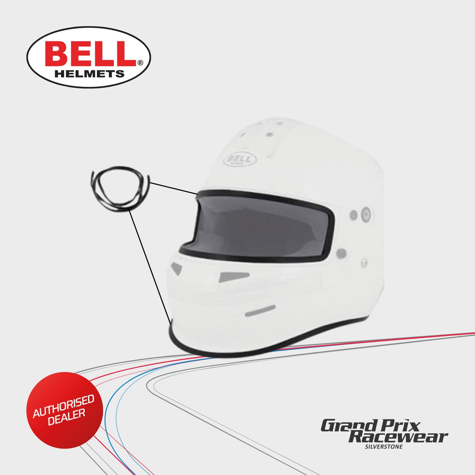Bell Eyeport / Visor Aperture Ring Type Moulding Rubber 70cm - Image 3