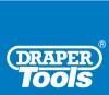 Draper Tools Logo in White on a Blue Background