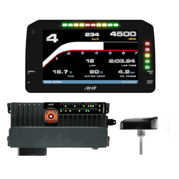 AiM PDM32 With 6 Race Icons Display GPS Data Logging Kit - 2m GPS Cable - Roof Version
