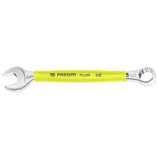Yellow F-Tool combination wrench with open and box ends, ideal for automotive and racing repairs, from Grand Prix Racewear collection.