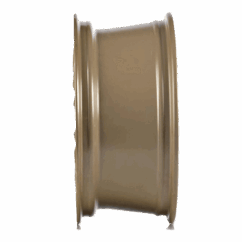 Durable beige racing wheel rim suitable for motorsport vehicles, designed for high performance and reliability in competitive racing environments.
