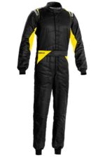 Sparco Sprint Race Suit Black / Fluro Yellow