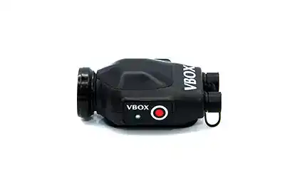 VBOX racing data logger device used for motorsport performance analysis and telemetry recording.