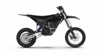 RFN Warrior SX-E8 Kids Electric Bike with black frame and knobby tires, designed for young riders, suitable for off-road and trail riding.