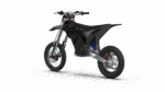 RFN Warrior SX-E8 Kids Electric Bike with black frame and blue suspension, designed for young riders, featuring a sturdy build and off-road capabilities.