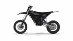 RFN Warrior SX-E8 Kids Electric Bike with black frame and knobby tires, designed for young riders, featuring a compact build and electric motor for easy riding.