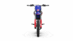RFN Warrior SX-E8 Kids Electric Bike in blue and red, designed for young riders with a sturdy frame and off-road tires.