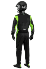 Motorsport racing suit and helmet from Grand Prix Racewear, designed for safety and performance in motorsport events.