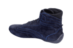Close-up of a blue racing shoe from Grand Prix Racewear, designed for motorsport enthusiasts and professional drivers.
