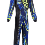 Sparco Prime K Advanced Kart Suit - Blue /Fluro Yellow