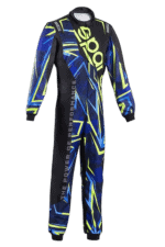 Sparco Prime K Advanced Kart Suit - Blue /Fluro Yellow