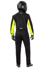 Motorsport racing suit and helmet for Grand Prix Racewear, designed for safety and performance in motorsport events.