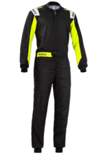 Sparco Rookie Kart Suit, Black / Fluro Yellow
