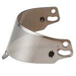 Clear racing visor for Grand Prix Racewear helmets, designed for optimal visibility and safety in motorsport.