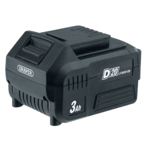 Draper D20 3.0Ah Lithium-Ion Battery for power tools, compact and lightweight design.