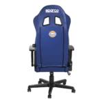 Grand Prix Racewear racing seat with Gulf logo, designed for motorsport safety and comfort, featuring adjustable armrests and high-back support.