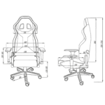 Ergonomic racing office chair with adjustable height, lumbar support, and breathable mesh design for optimal comfort during long gaming or work sessions.