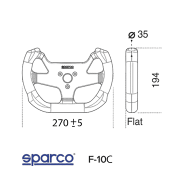 Sparco Steering Wheel F-10c Carbon Suede Black