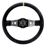 High-quality racing steering wheel by Sparco, designed for professional motorsport and racing simulators.