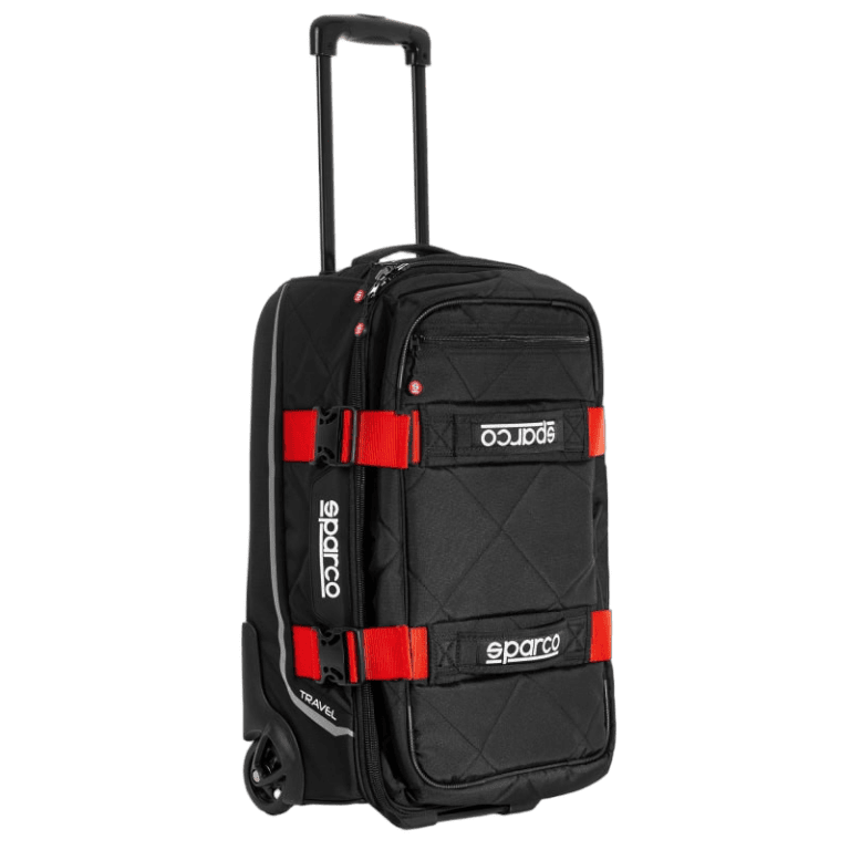 016438NRRS Sparco Travel Trolley Bag - Black/Red