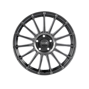 OZ Racing Superturismo LM 18 Alloy Wheel in Matt Graphite finish, showcasing a multi-spoke design for high-performance vehicles.