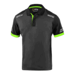 Sparco Tech Polo Shirt - Grey/Fluro Green