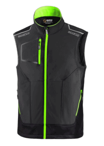 02419GSVF- Sparco Tech Light Vest Black / Fluro Green