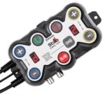 Stilo DS-10 digital racing communication device with Bluetooth connectivity and multiple control buttons.