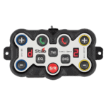 Stilo DG-30 racing intercom with control buttons and digital display for motorsport communication.