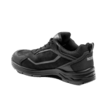 Black Grand Prix Racewear safety shoe with durable design and slip-resistant sole for motorsport safety.