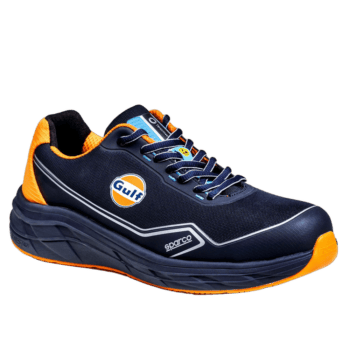 07545GUBMAF 07545GU Sparco Indy Mirage Gulf S1PS Safety Shoes - Blue Marine Fluro Orange