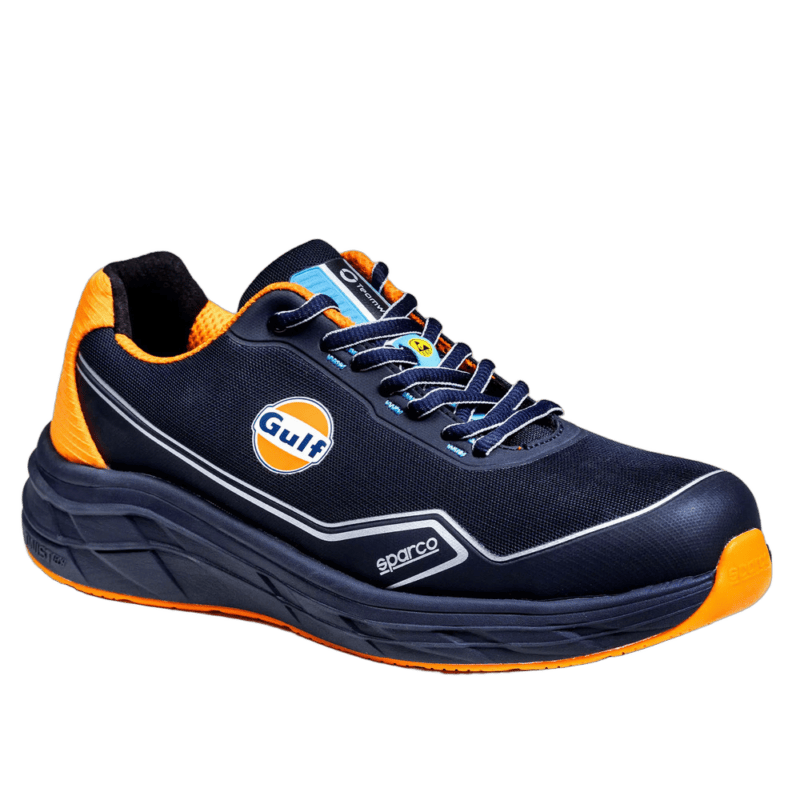 07545GUBMAF 07545GU Sparco Indy Mirage Gulf S1PS Safety Shoes - Blue Marine Fluro Orange