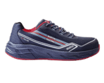Grand Prix Racewear racing shoe in navy blue with red and white accents, designed for motorsport enthusiasts and professional drivers.