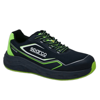 Sparco IMPULSE ESD S1PS Safety Shoes - Navy Blue/Fluro Green
