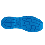 Blue Grand Prix Racewear racing shoe sole with tread pattern for grip and performance.