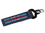 Sparco Martini Leather Keychain - Navy