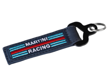 Sparco Martini Leather Keychain - Navy