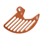 Orange Grand Prix racewear safety device with slotted design and a small white logo, used in motorsport safety gear.