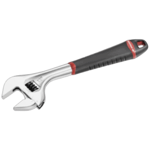 Facom adjustable wrench with bi-material grip, ideal for professional mechanical tasks.