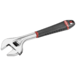 Facom adjustable wrench with bi-material grip, ideal for professional mechanical tasks.
