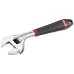 Facom adjustable wrench with bi-material grip, ideal for precise mechanical work and easy handling.