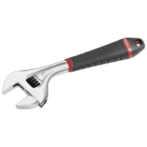 Facom adjustable wrench with bi-material grip, ideal for precise mechanical work and easy handling.