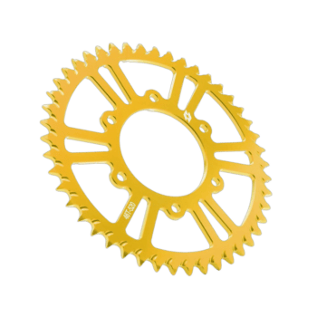 Gold racing gear gear wheel with Roman numerals, suitable for motorsport enthusiasts and racewear fans.