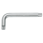 Close-up of a silver L-shaped Allen key used for assembling and repairing racewear equipment.