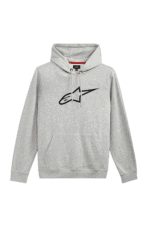 Grey Grand Prix Racewear hoodie with black logo, ideal for motorsport fans and racers.