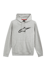 Grey Grand Prix Racewear hoodie with black logo, ideal for motorsport fans and racers.