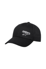 Black Asars racing cap with white logo, ideal for motorsport enthusiasts and racewear fans.