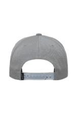 Grey snapback cap with adjustable strap, ideal for motorsport fans and racewear enthusiasts.