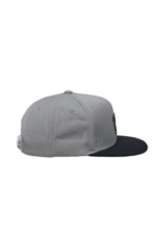 Grey and black Grand Prix Racewear cap with adjustable strap, designed for motorsport enthusiasts and racers.