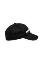 Black Grand Prix Racewear cap with white logo, designed for motorsport enthusiasts and racers.